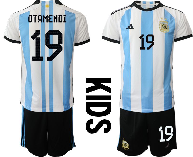 Youth 2022 World Cup National Team Argentina home white 19 Soccer Jerseys